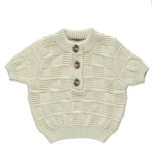 NEW BEBE ORGANIC KARL KNIT SHIRT NATURAL Size: 12 M